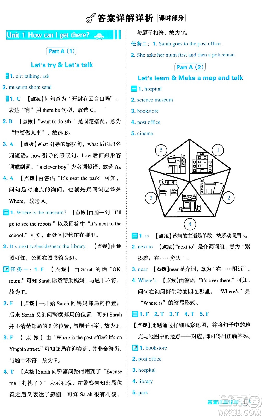 陜西師范大學(xué)出版總社有限公司2024年秋綜合應(yīng)用創(chuàng)新題典中點六年級英語上冊人教PEP版河南專版答案