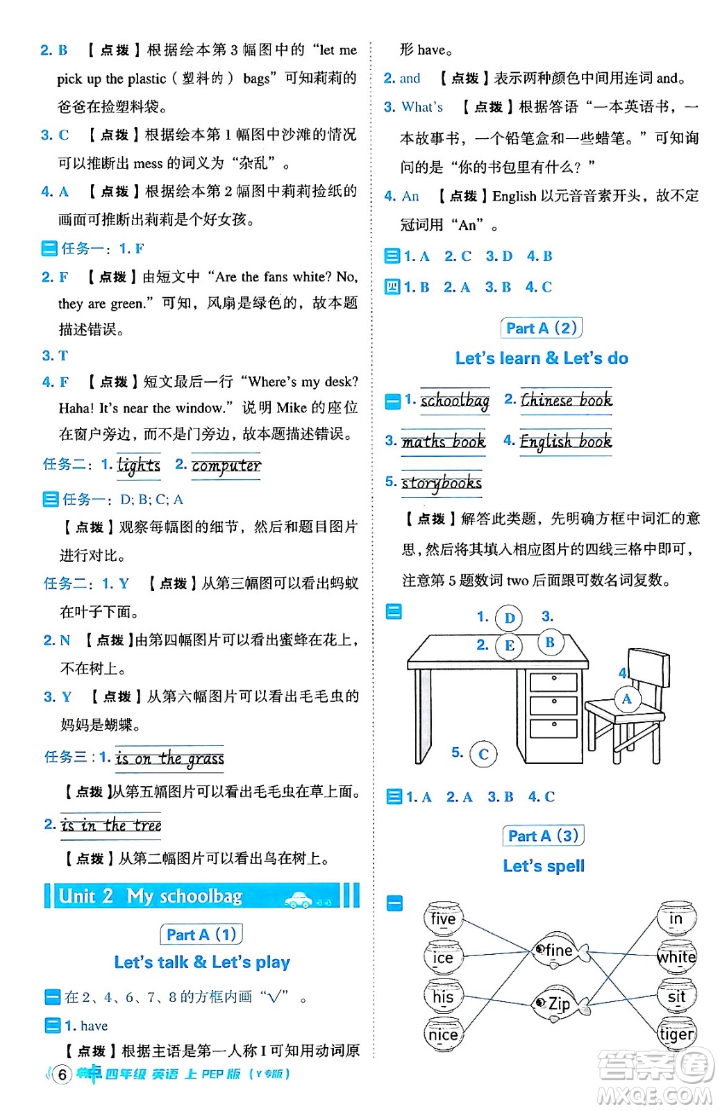 陜西師范大學(xué)出版總社有限公司2024年秋綜合應(yīng)用創(chuàng)新題典中點(diǎn)四年級(jí)英語(yǔ)上冊(cè)人教PEP版吉林專(zhuān)版三起點(diǎn)答案