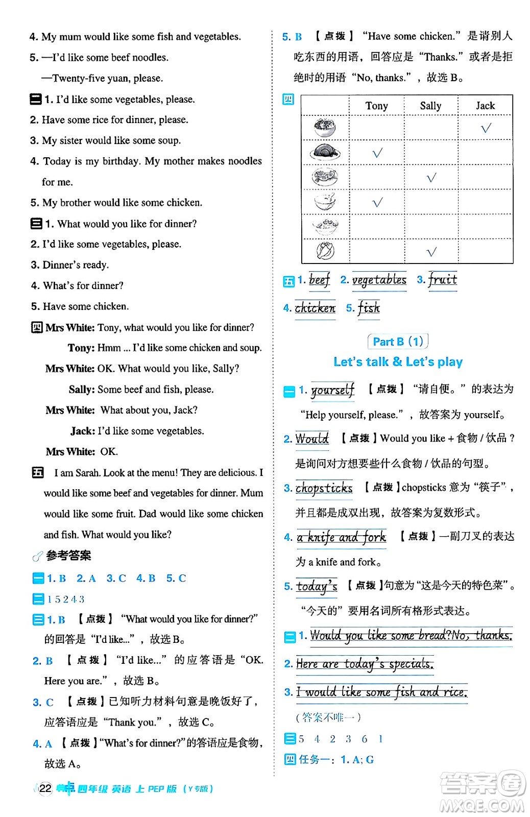 陜西師范大學(xué)出版總社有限公司2024年秋綜合應(yīng)用創(chuàng)新題典中點(diǎn)四年級(jí)英語(yǔ)上冊(cè)人教PEP版吉林專(zhuān)版三起點(diǎn)答案