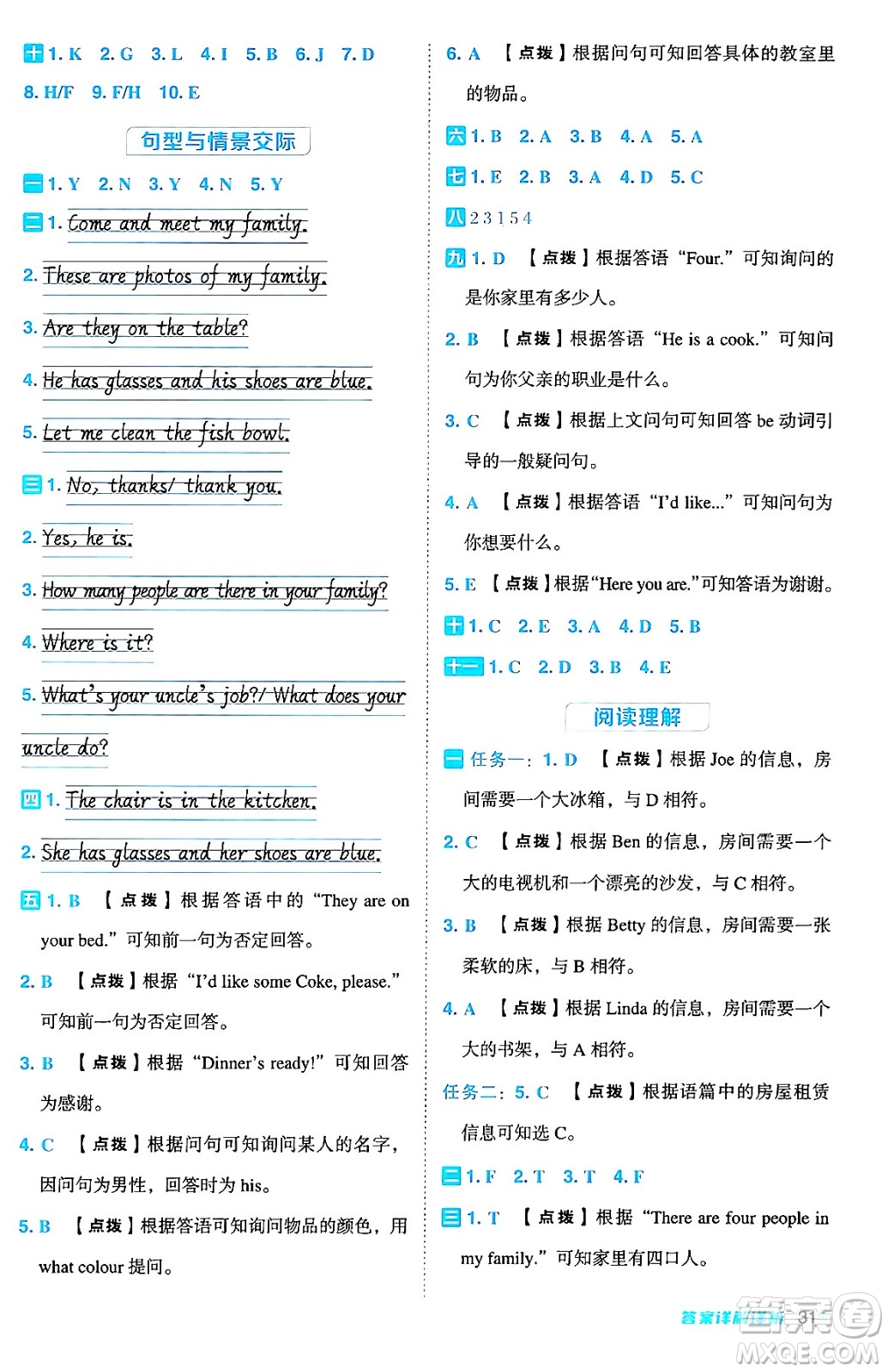 陜西師范大學(xué)出版總社有限公司2024年秋綜合應(yīng)用創(chuàng)新題典中點(diǎn)四年級(jí)英語(yǔ)上冊(cè)人教PEP版吉林專(zhuān)版三起點(diǎn)答案