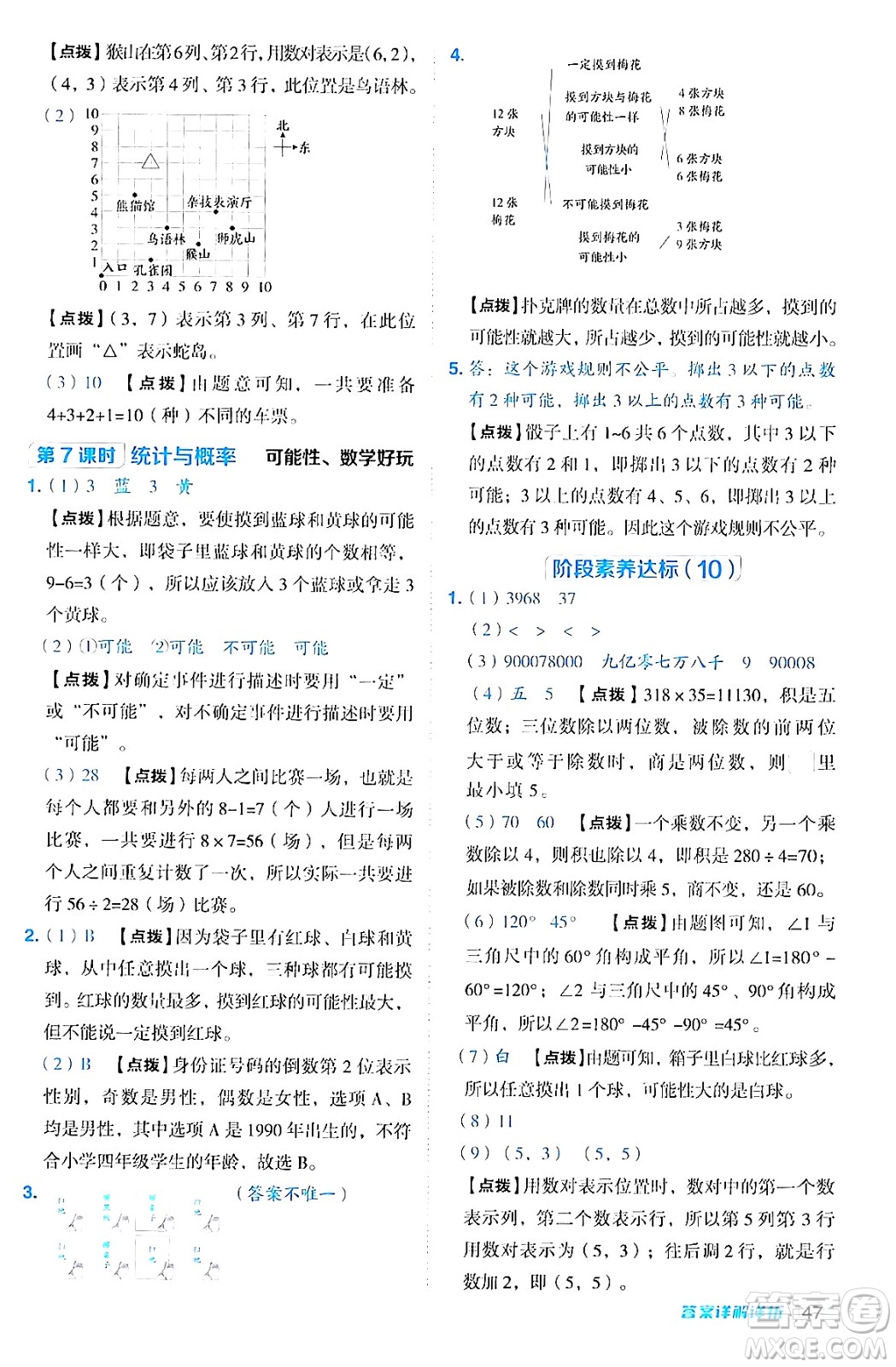 安徽教育出版社2024年秋綜合應(yīng)用創(chuàng)新題典中點(diǎn)四年級數(shù)學(xué)上冊北師大版答案