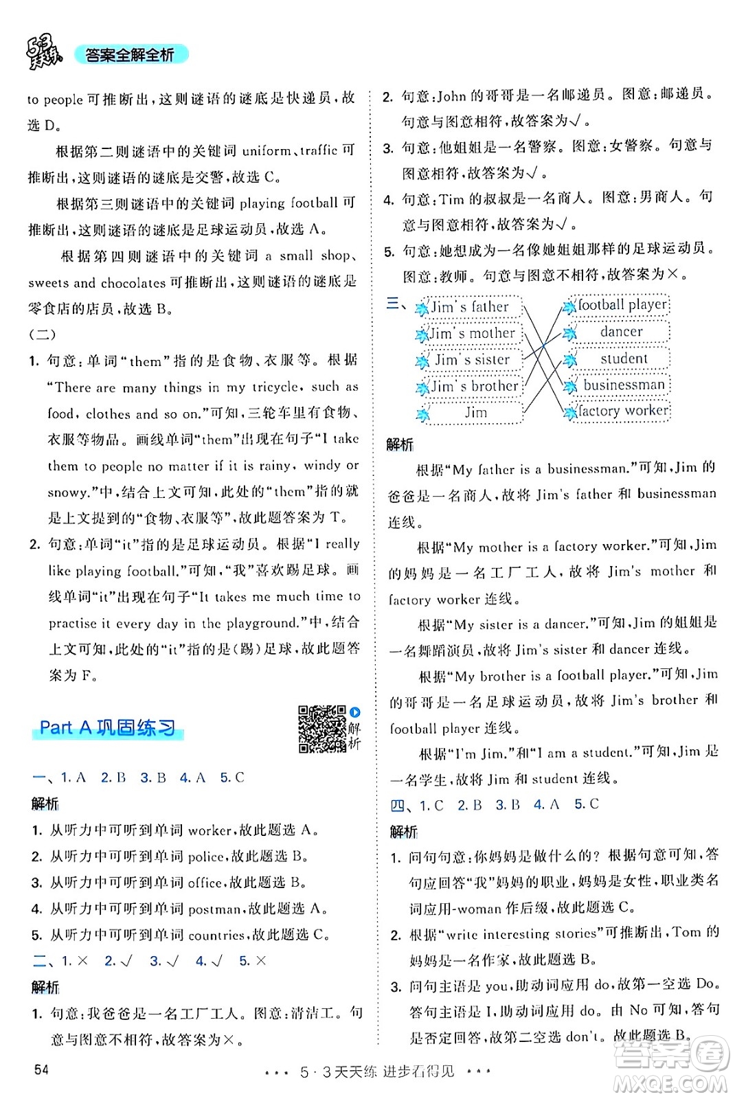 山東畫報(bào)出版社2024年秋53天天練六年級(jí)英語上冊(cè)人教PEP版答案