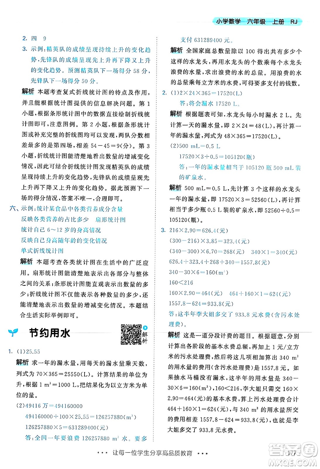 山東畫報(bào)出版社2024年秋53天天練六年級數(shù)學(xué)上冊人教版答案