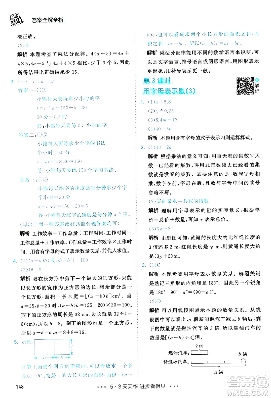 山東畫報(bào)出版社2024年秋53天天練五年級(jí)數(shù)學(xué)上冊(cè)人教版答案