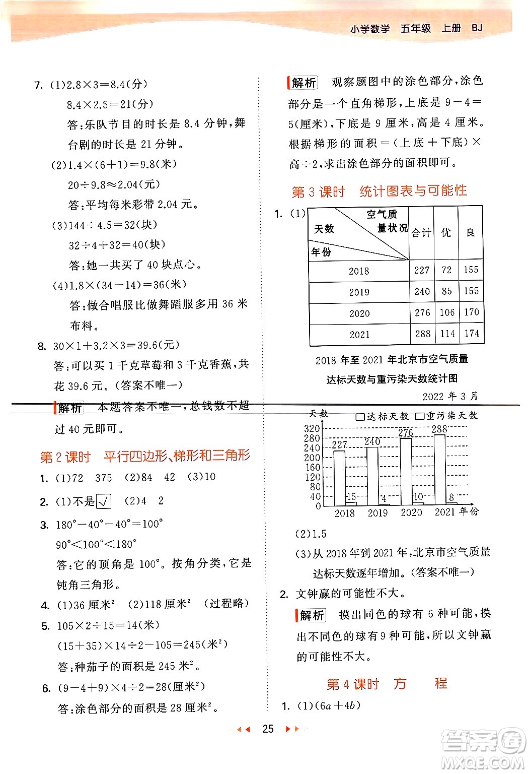 首都師范大學(xué)出版社2024年秋53天天練五年級(jí)數(shù)學(xué)上冊(cè)北京版答案