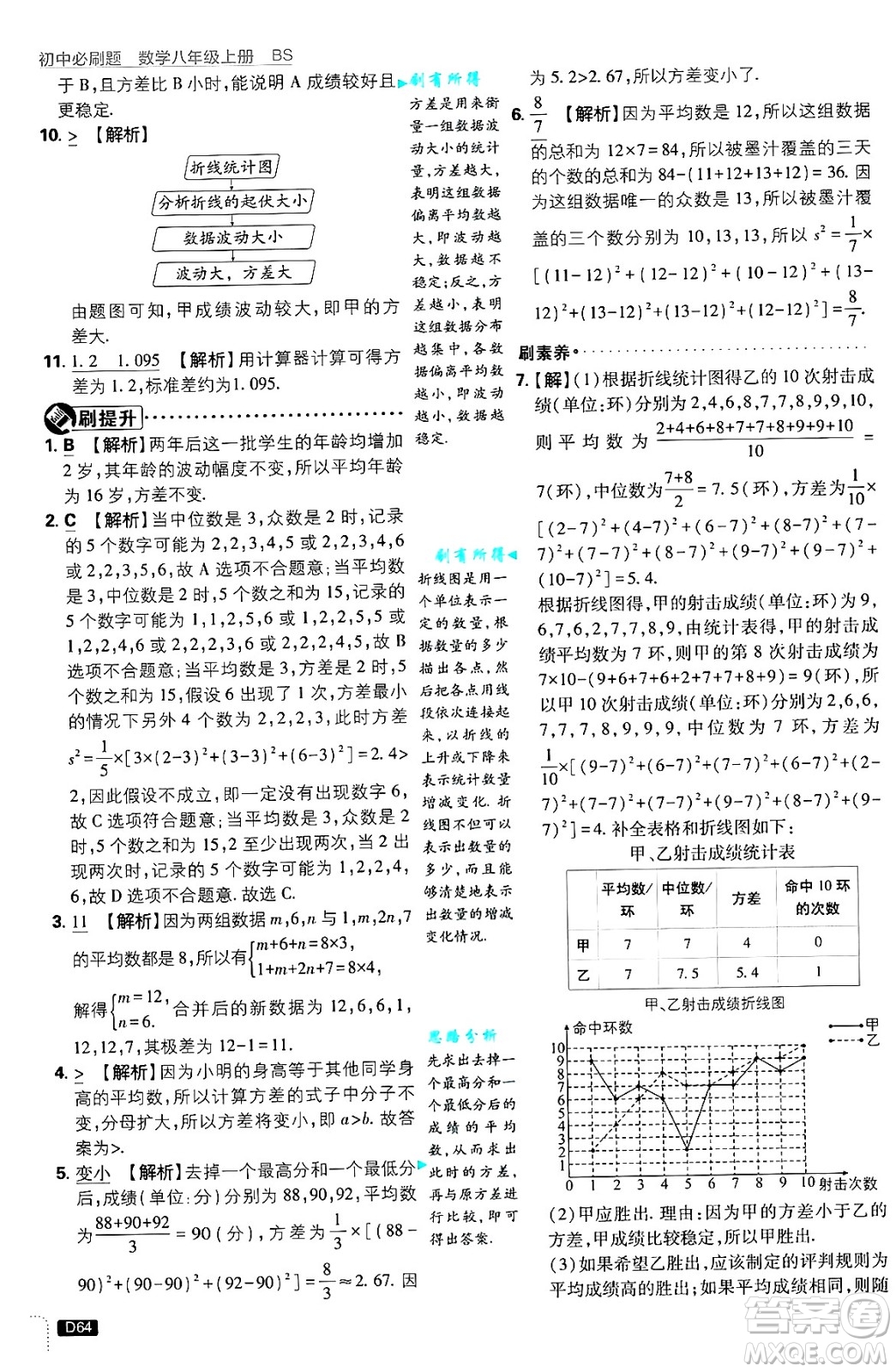 開明出版社2025屆初中必刷題拔尖提優(yōu)訓練八年級數(shù)學上冊北師大版答案