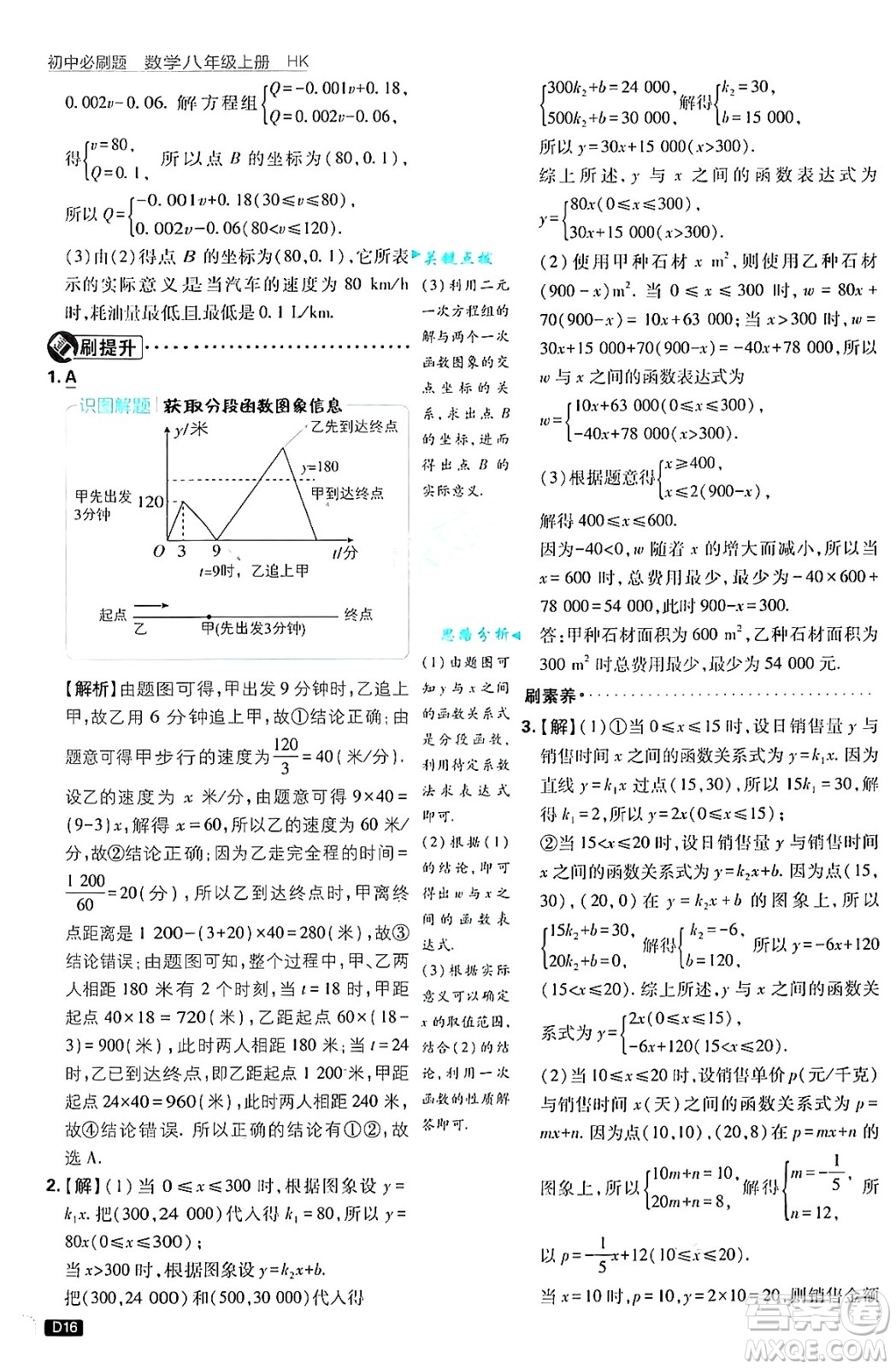 開明出版社2025屆初中必刷題拔尖提優(yōu)訓(xùn)練八年級(jí)數(shù)學(xué)上冊(cè)滬科版答案