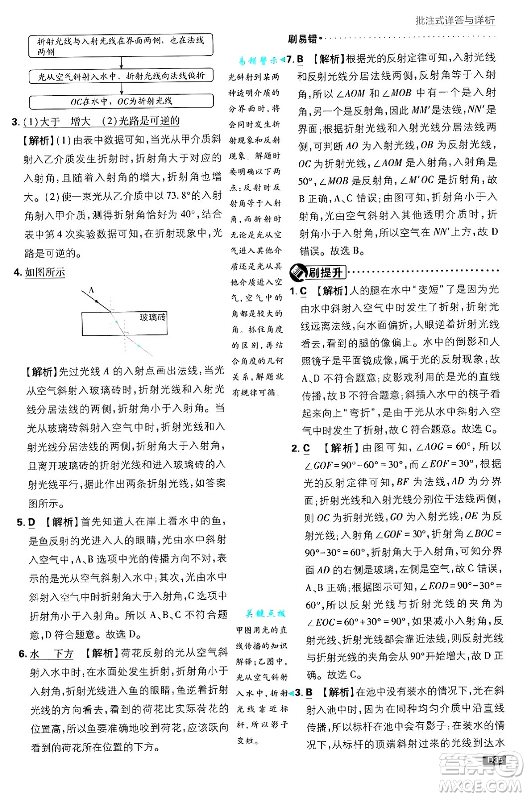 開明出版社2025屆初中必刷題拔尖提優(yōu)訓(xùn)練八年級(jí)物理上冊(cè)人教版答案