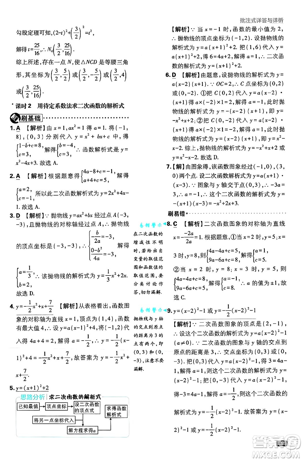 開明出版社2025屆初中必刷題拔尖提優(yōu)訓(xùn)練九年級數(shù)學(xué)上冊人教版答案