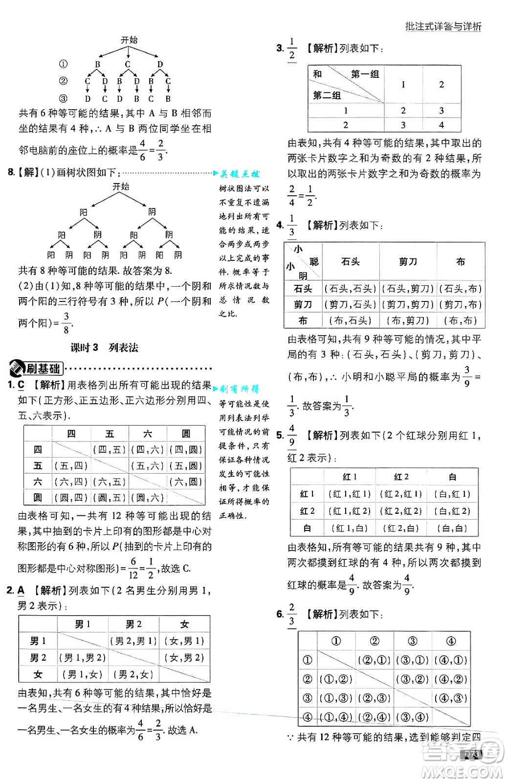開明出版社2025屆初中必刷題拔尖提優(yōu)訓(xùn)練九年級(jí)數(shù)學(xué)上冊(cè)蘇科版答案