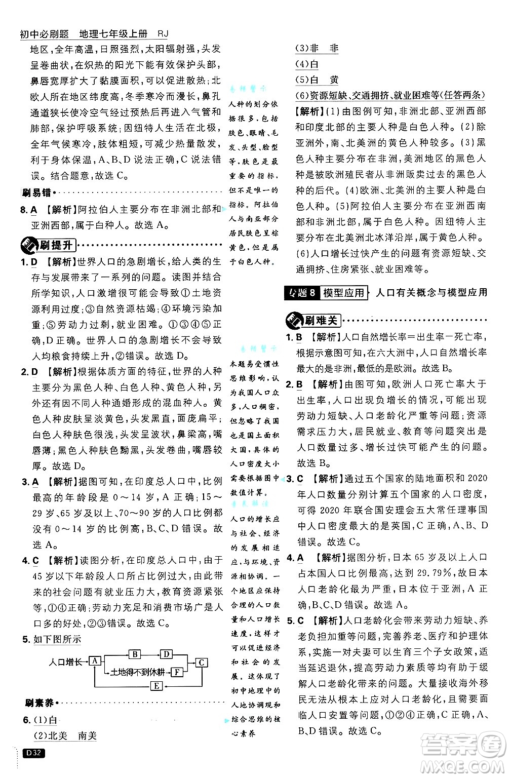 開(kāi)明出版社2025屆初中必刷題拔尖提優(yōu)訓(xùn)練七年級(jí)地理上冊(cè)人教版答案