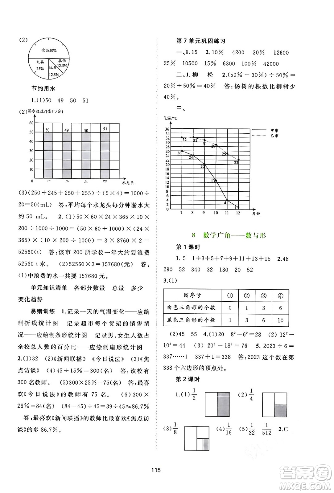 廣西教育出版社2024年秋新課程學習與測評同步學習六年級數(shù)學上冊人教版答案