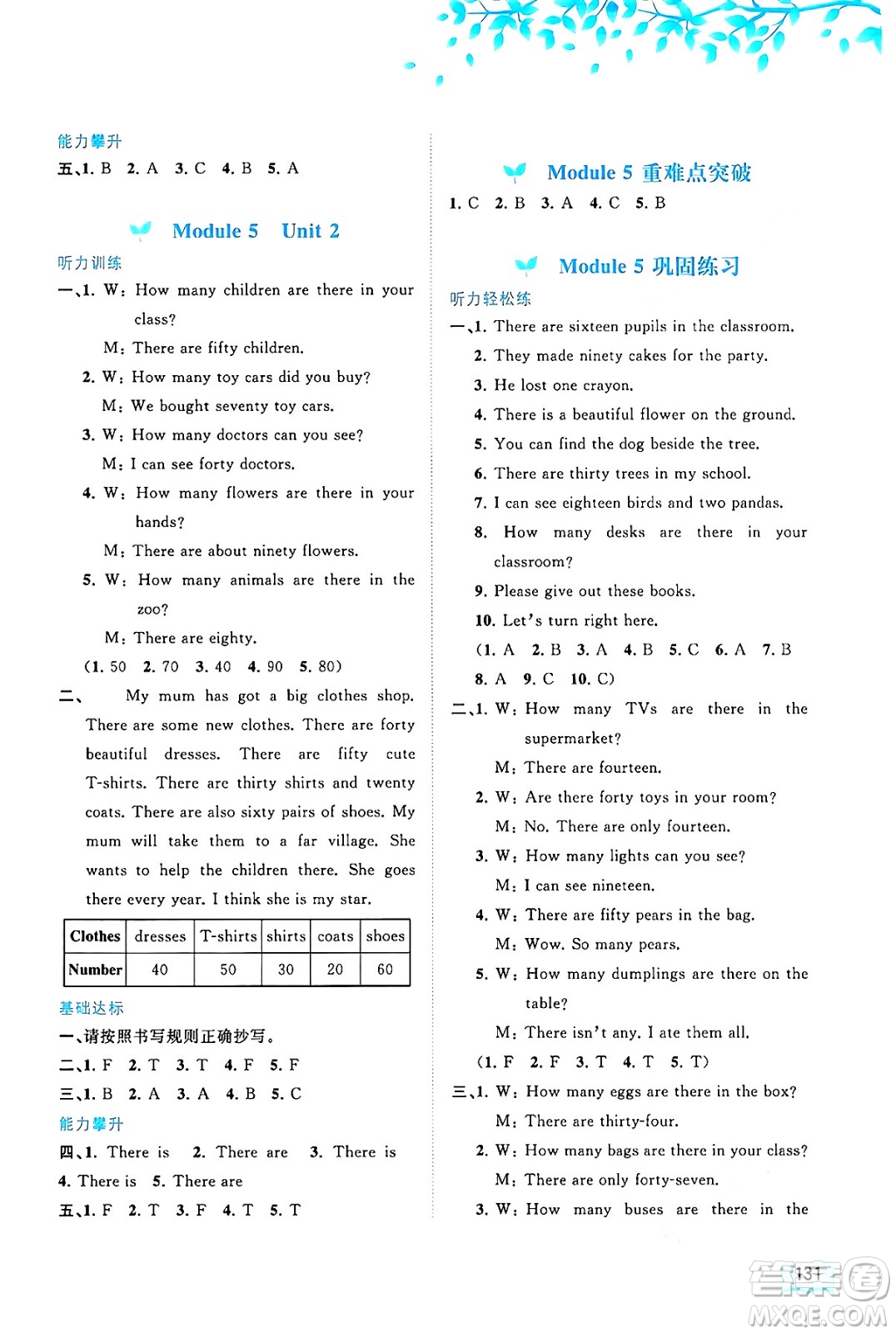 廣西教育出版社2024年秋新課程學(xué)習(xí)與測(cè)評(píng)同步學(xué)習(xí)五年級(jí)英語上冊(cè)外研版答案