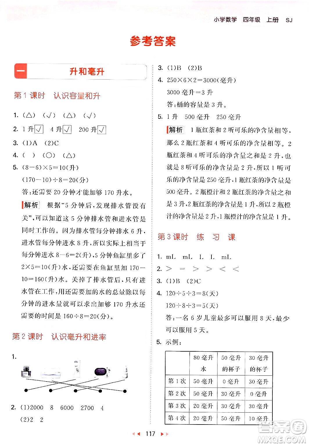 山東畫報(bào)出版社2024年秋53天天練四年級(jí)數(shù)學(xué)上冊(cè)蘇教版答案