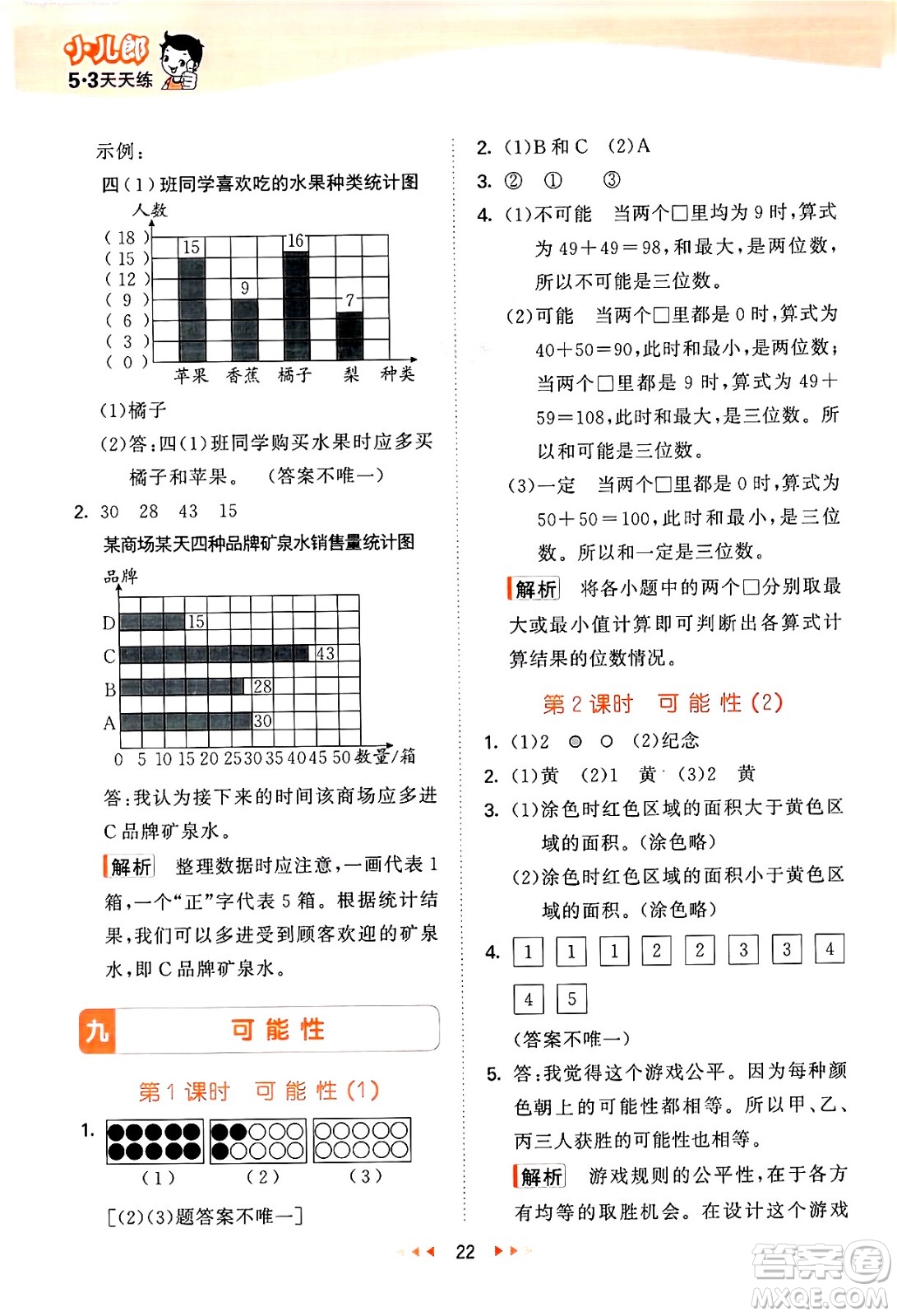 首都師范大學(xué)出版社2024年秋53天天練四年級(jí)數(shù)學(xué)上冊(cè)北京版答案