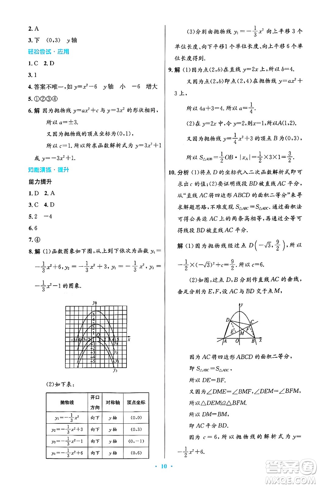 人民教育出版社2024年秋初中同步測控優(yōu)化設計九年級數學上冊人教版答案