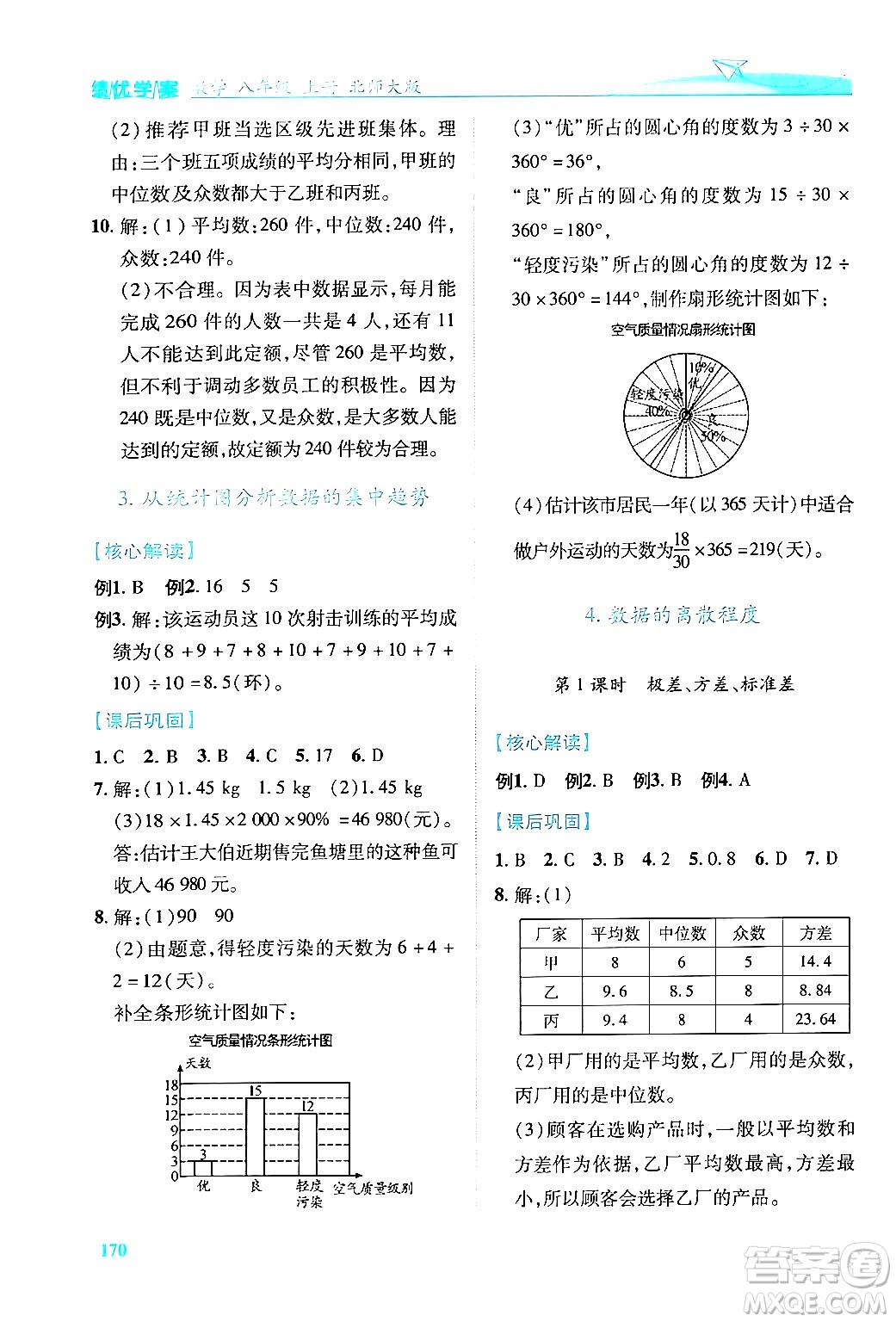 陜西師范大學出版總社有限公司2024年秋績優(yōu)學案八年級數(shù)學上冊人教版北師大版答案