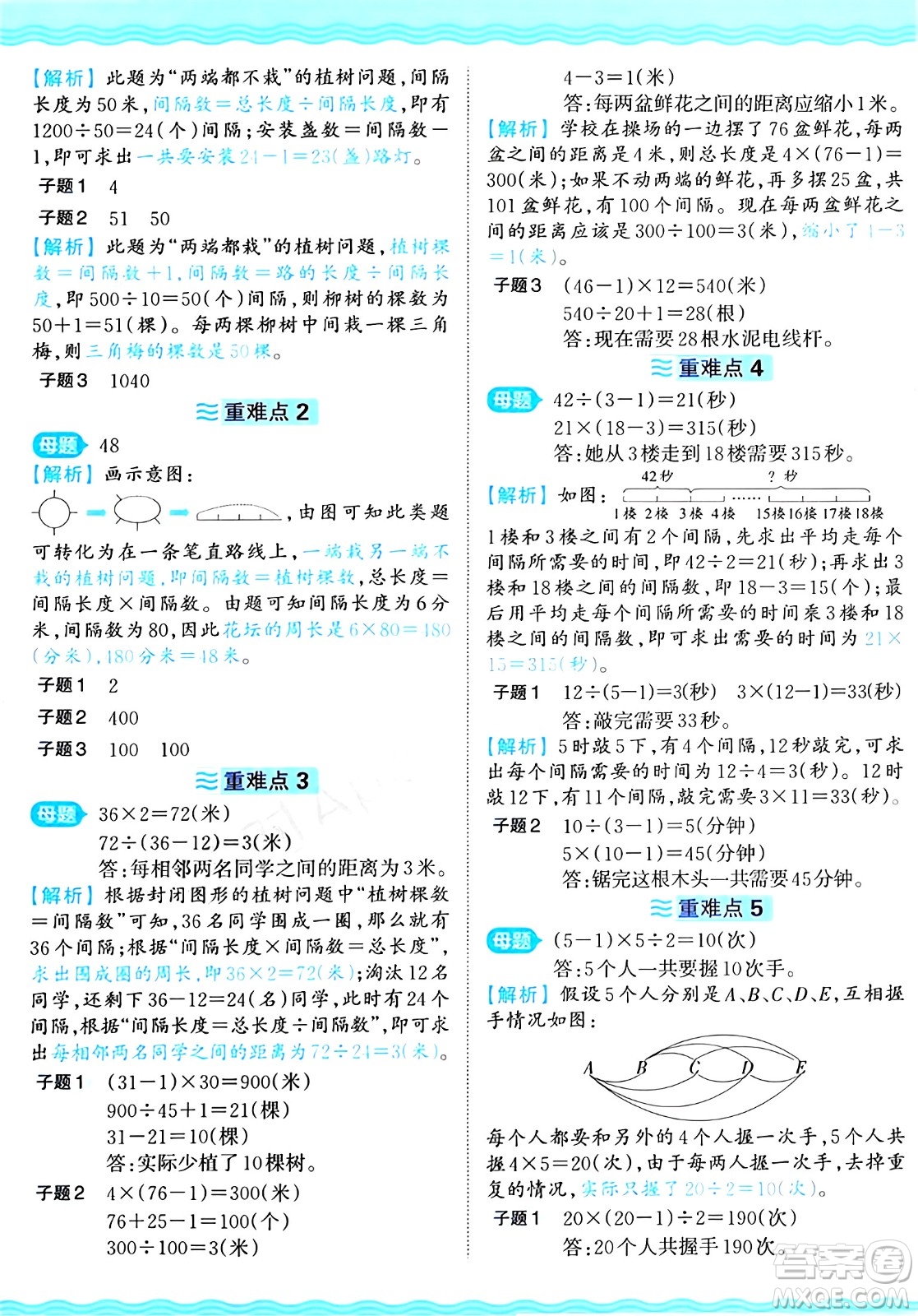 江西人民出版社2024年秋王朝霞培優(yōu)100分四年級數(shù)學(xué)上冊冀教版答案