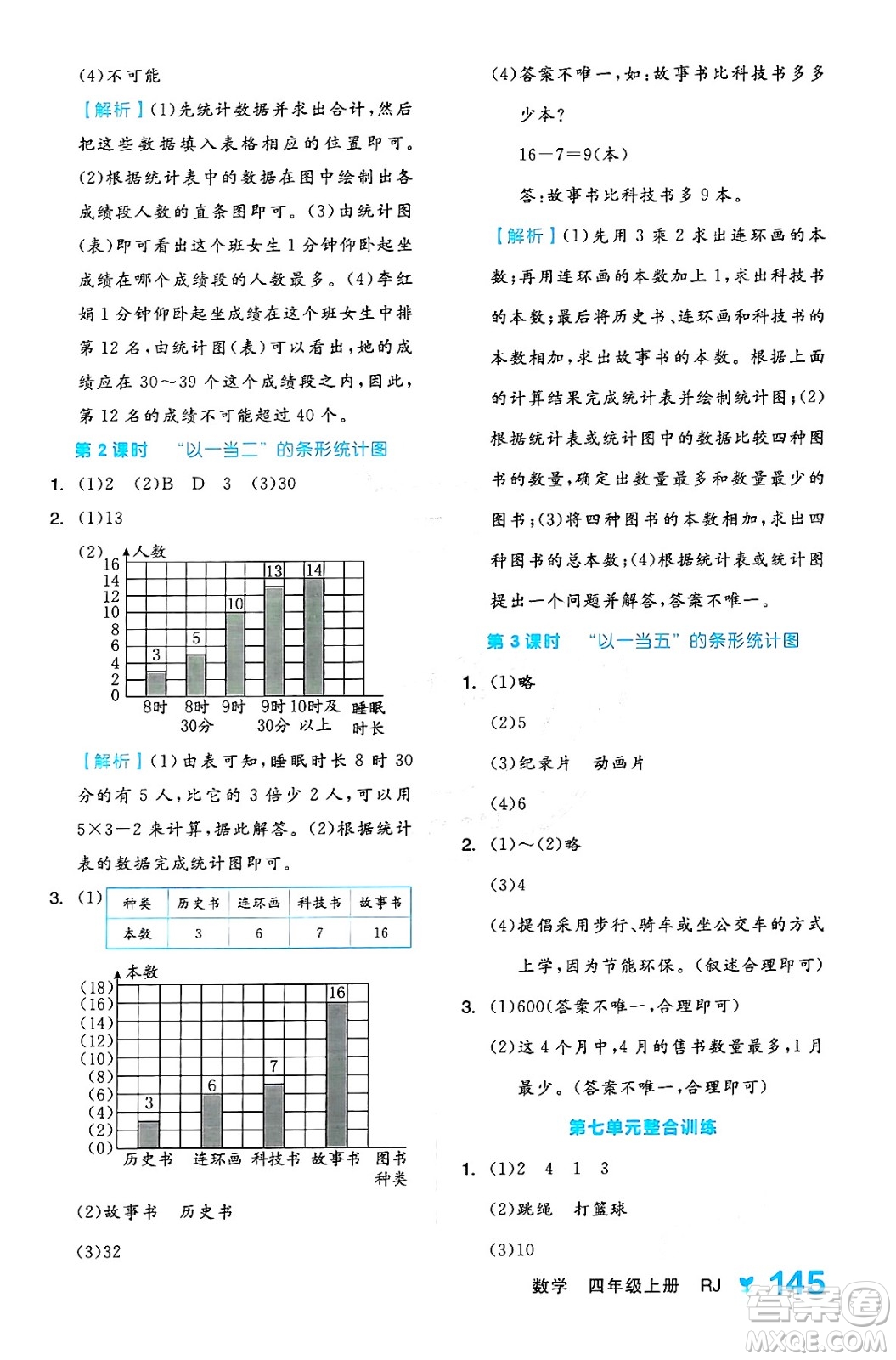 開明出版社2024年秋全品學(xué)練考四年級數(shù)學(xué)上冊人教版答案