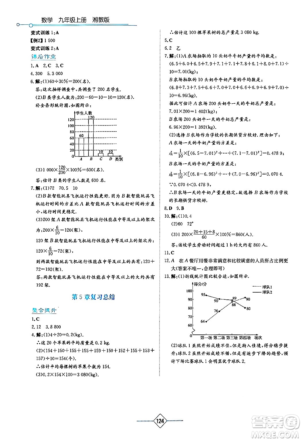 湖南教育出版社2024年秋學(xué)法大視野九年級數(shù)學(xué)上冊湘教版答案