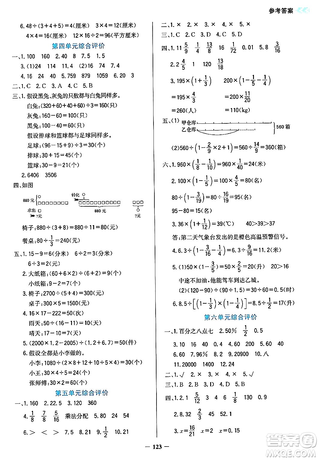 湖南教育出版社2024年秋學(xué)法大視野六年級數(shù)學(xué)上冊蘇教版答案