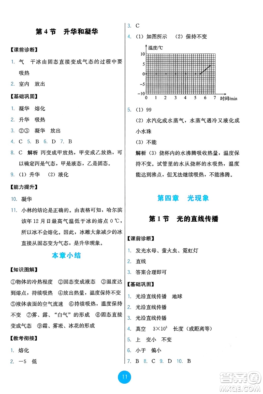 人民教育出版社2024年秋能力培養(yǎng)與測試八年級物理上冊人教版答案