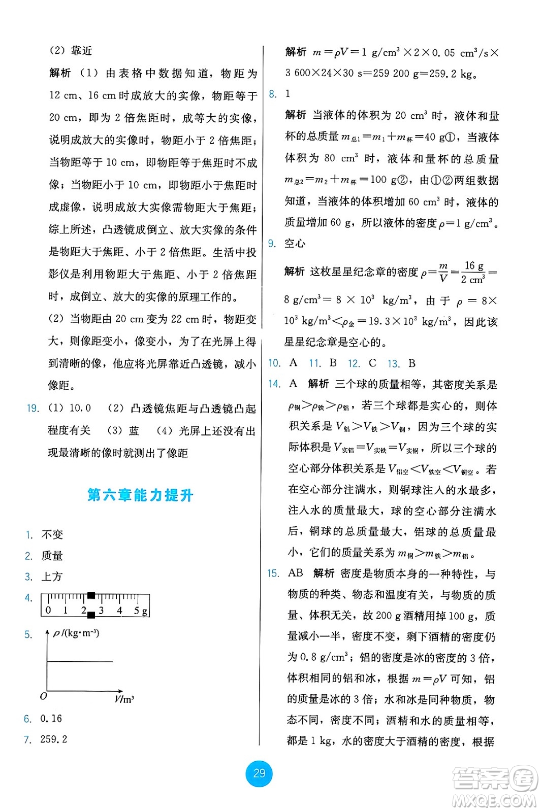 人民教育出版社2024年秋能力培養(yǎng)與測試八年級物理上冊人教版答案