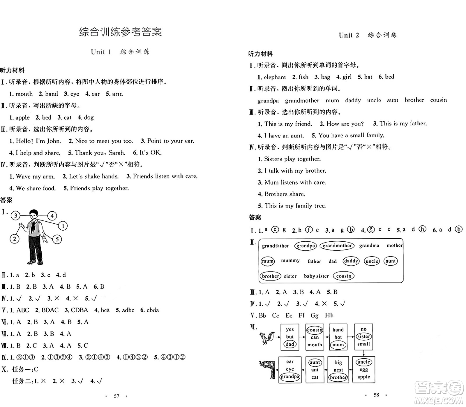 人民教育出版社2024年秋小學(xué)同步測控優(yōu)化設(shè)計三年級英語上冊人教PEP版增強(qiáng)版三起點(diǎn)答案