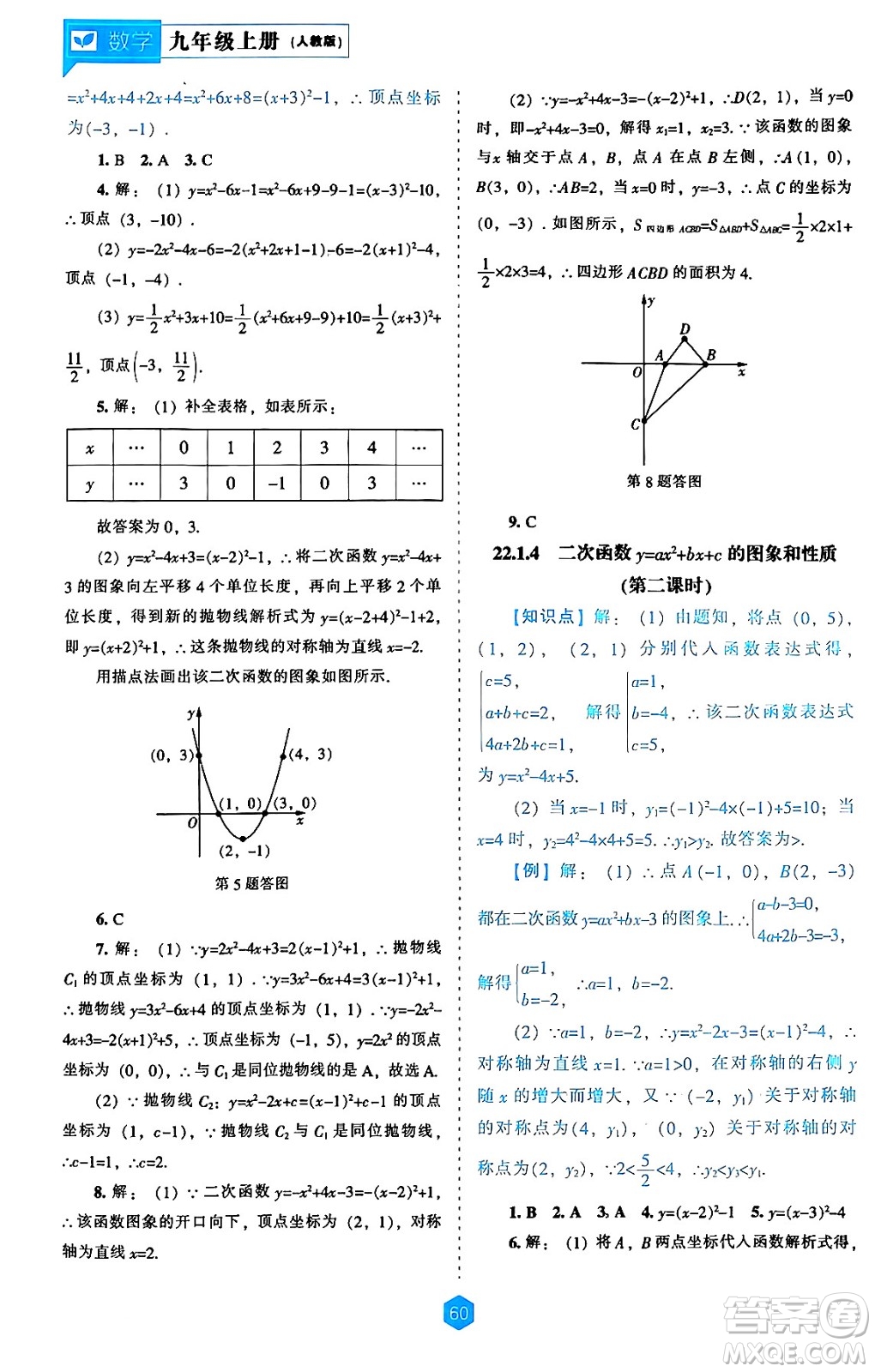遼海出版社2024年秋新課程能力培養(yǎng)九年級(jí)數(shù)學(xué)上冊(cè)人教版答案