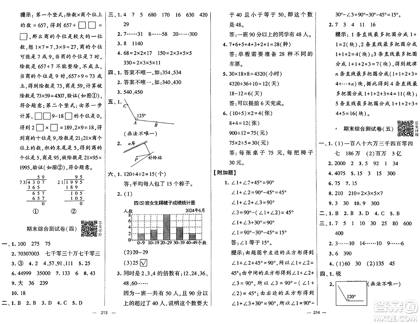 河海大學(xué)出版社2024年秋學(xué)霸提優(yōu)大試卷四年級數(shù)學(xué)上冊冀教版答案