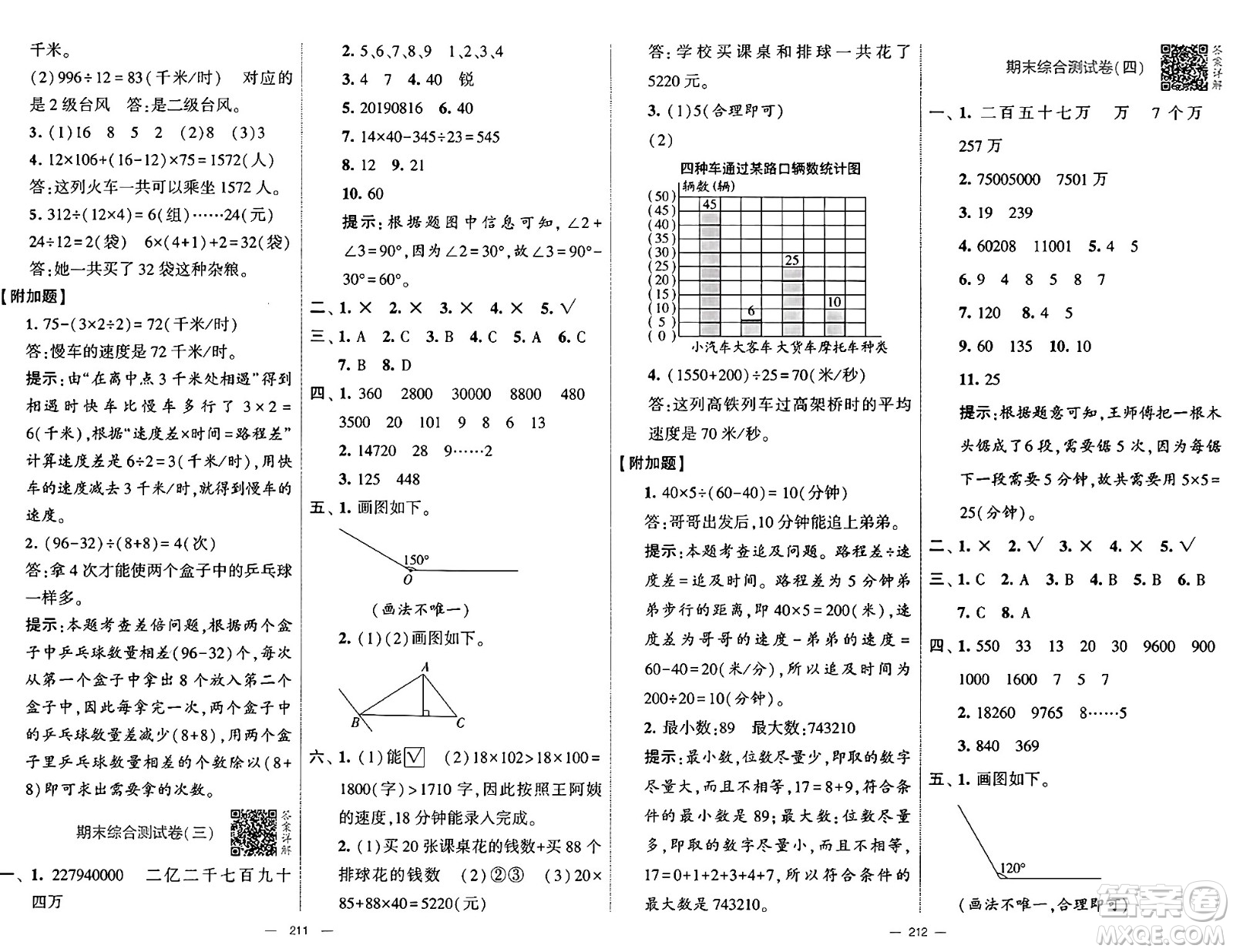 寧夏人民教育出版社2024年秋學(xué)霸提優(yōu)大試卷四年級(jí)數(shù)學(xué)上冊(cè)青島版答案