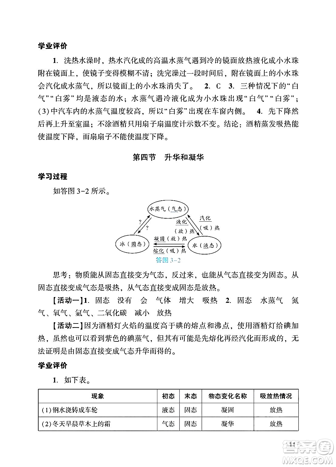 廣州出版社2024年秋陽(yáng)光學(xué)業(yè)評(píng)價(jià)八年級(jí)物理上冊(cè)人教版答案