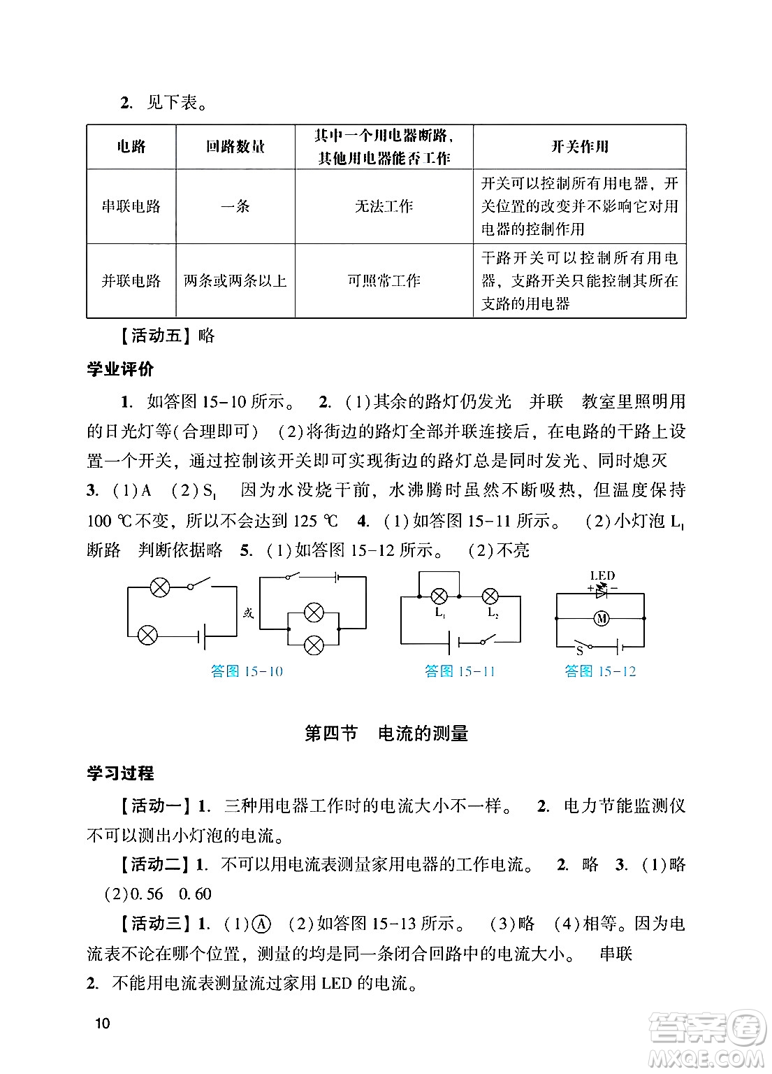 廣州出版社2024年秋陽光學業(yè)評價九年級物理上冊人教版答案
