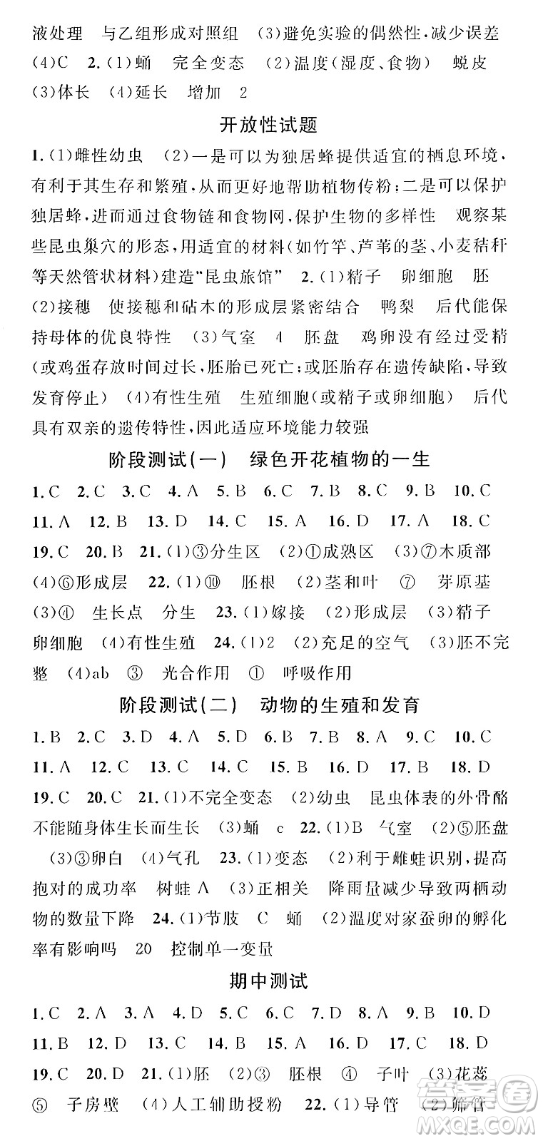 廣東經(jīng)濟(jì)出版社2024年秋名校課堂八年級生物上冊濟(jì)南版答案
