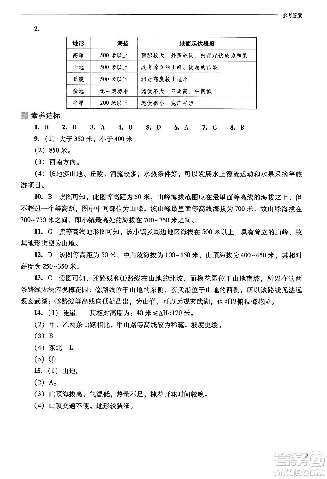 山西教育出版社2024年秋新課程問題解決導學方案七年級地理上冊人教版答案