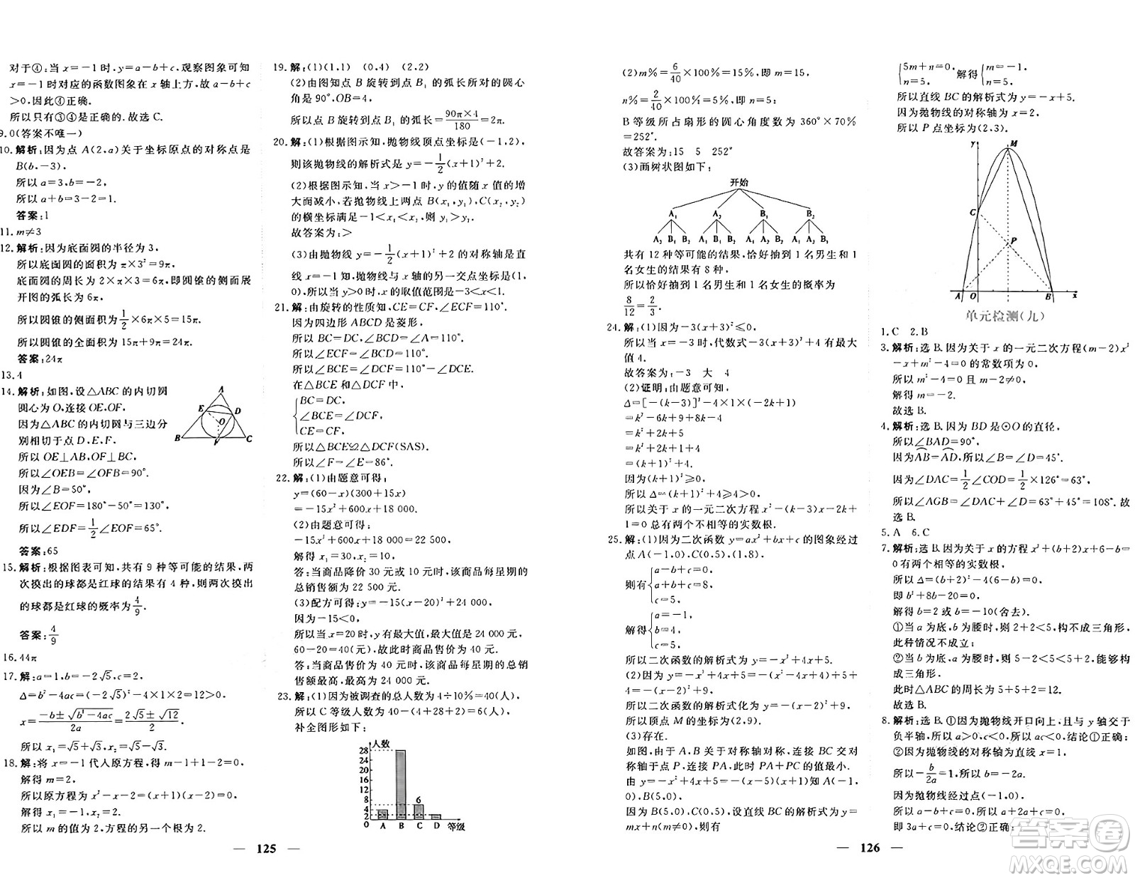 青海人民出版社2024年秋新坐標(biāo)同步練習(xí)九年級(jí)數(shù)學(xué)上冊(cè)人教版青海專(zhuān)版答案