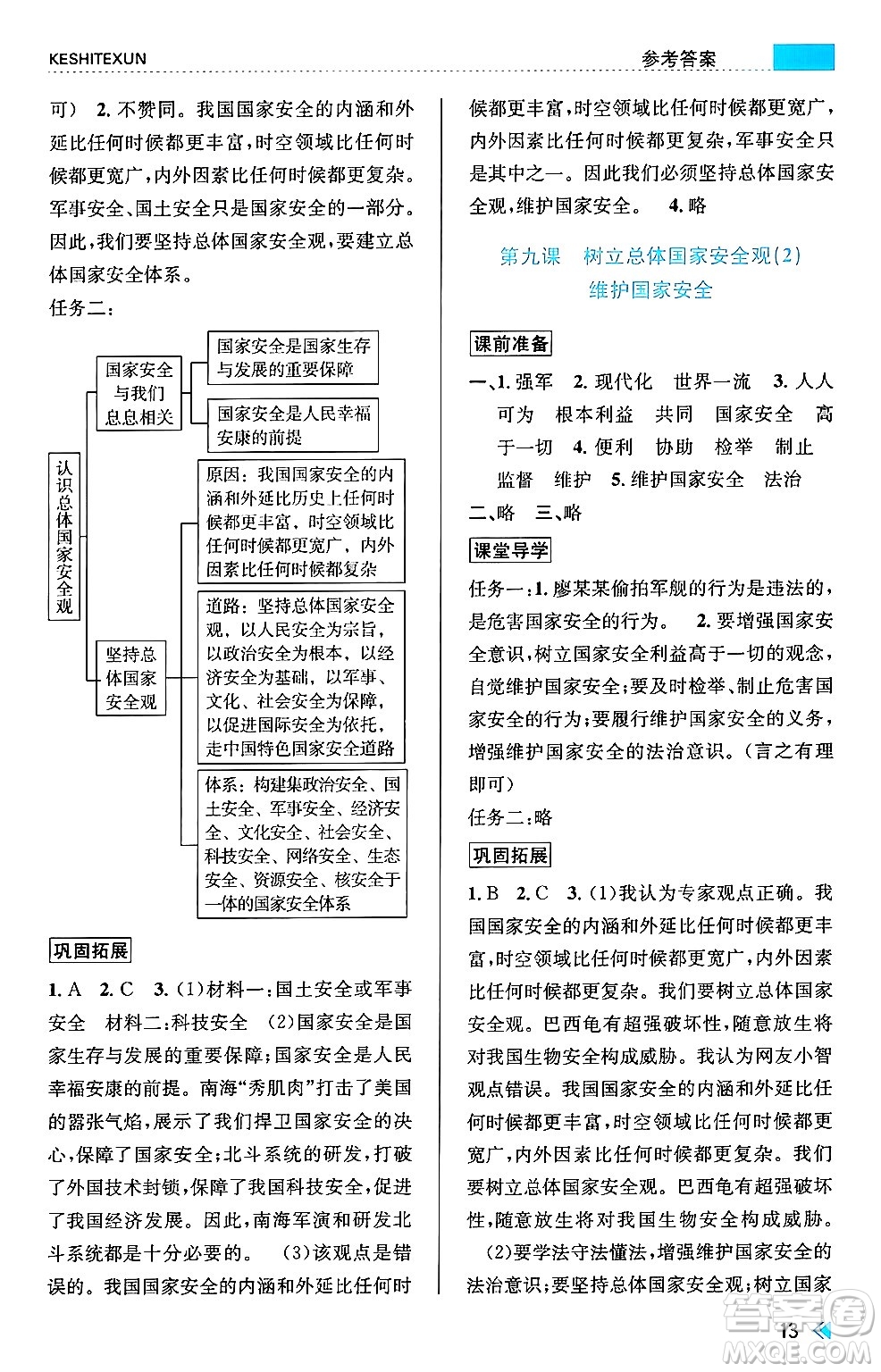 浙江人民出版社2024年秋課時(shí)特訓(xùn)八年級(jí)道德與法治上冊(cè)人教版答案