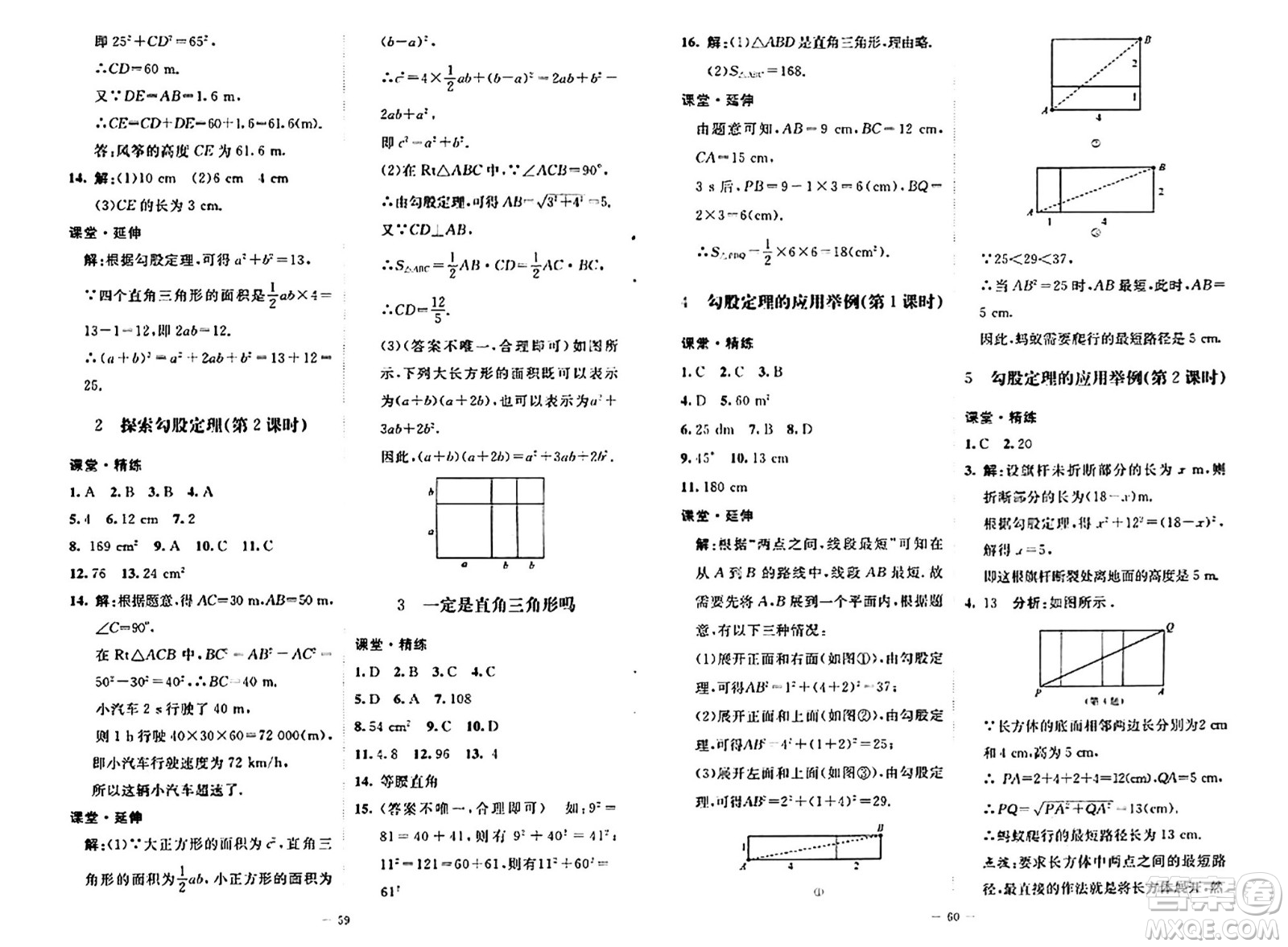 北京師范大學(xué)出版社2024秋初中同步練習(xí)冊七年級數(shù)學(xué)上冊魯教版五四制答案