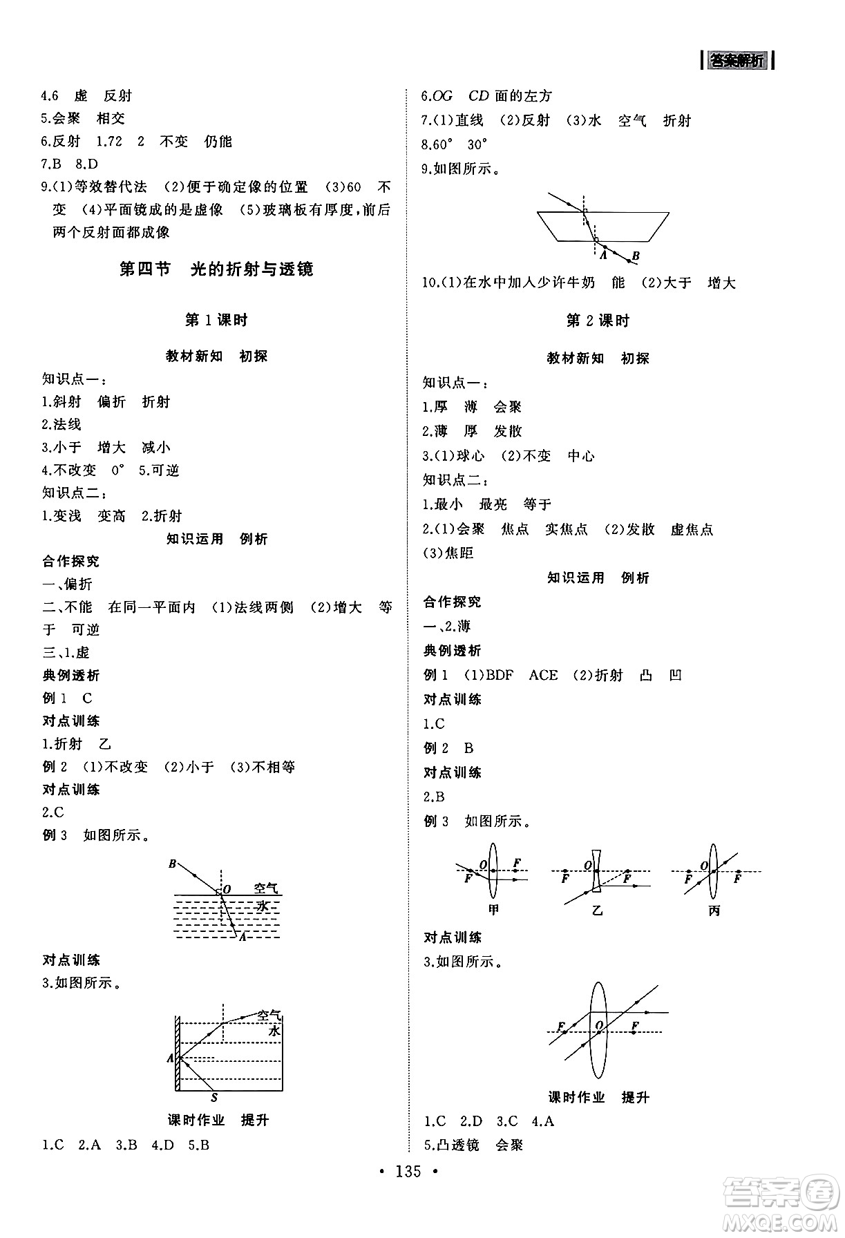 山東人民出版社2024秋初中同步練習(xí)冊八年級物理上冊魯科版五四制答案