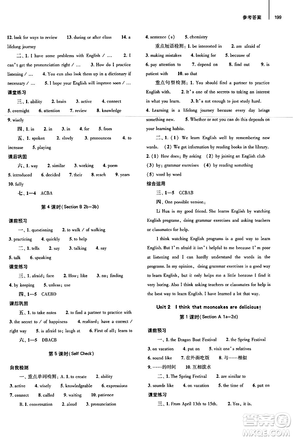 大象出版社2025秋初中同步練習(xí)冊(cè)九年級(jí)英語(yǔ)全一冊(cè)人教版山東專版答案