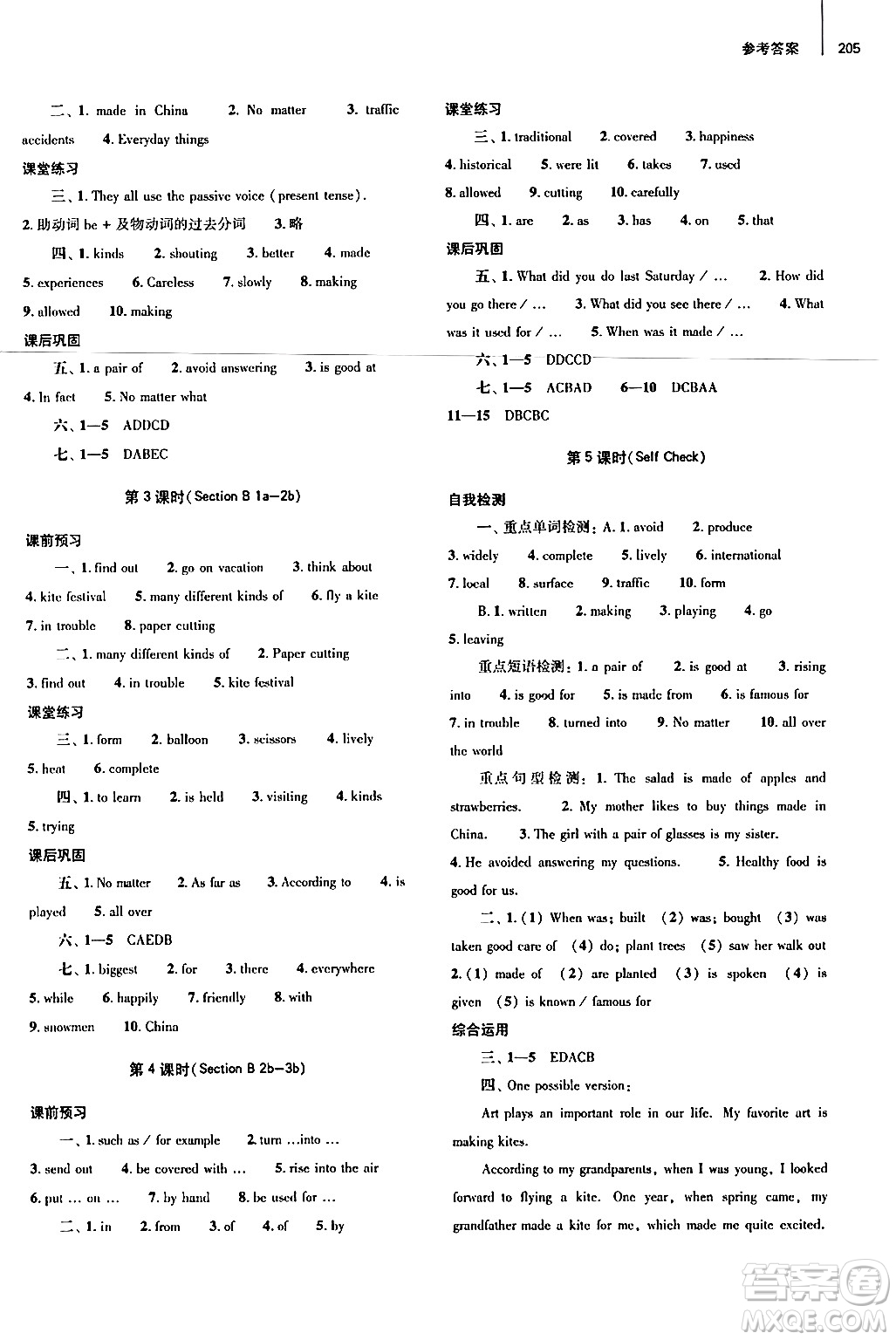 大象出版社2025秋初中同步練習(xí)冊(cè)九年級(jí)英語(yǔ)全一冊(cè)人教版山東專版答案