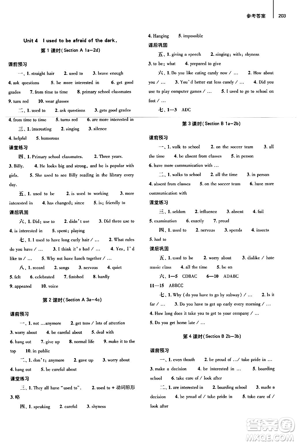 大象出版社2025秋初中同步練習(xí)冊(cè)九年級(jí)英語(yǔ)全一冊(cè)人教版山東專版答案
