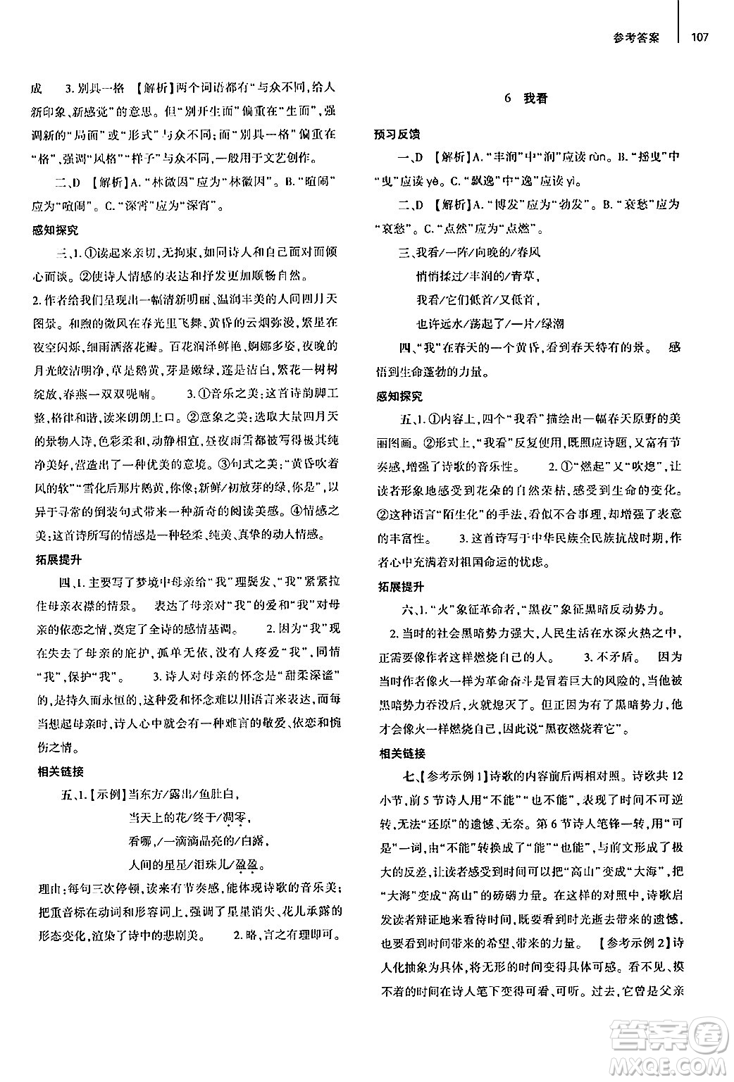 大象出版社2024秋初中同步練習(xí)冊(cè)九年級(jí)語(yǔ)文上冊(cè)人教版山東專版答案
