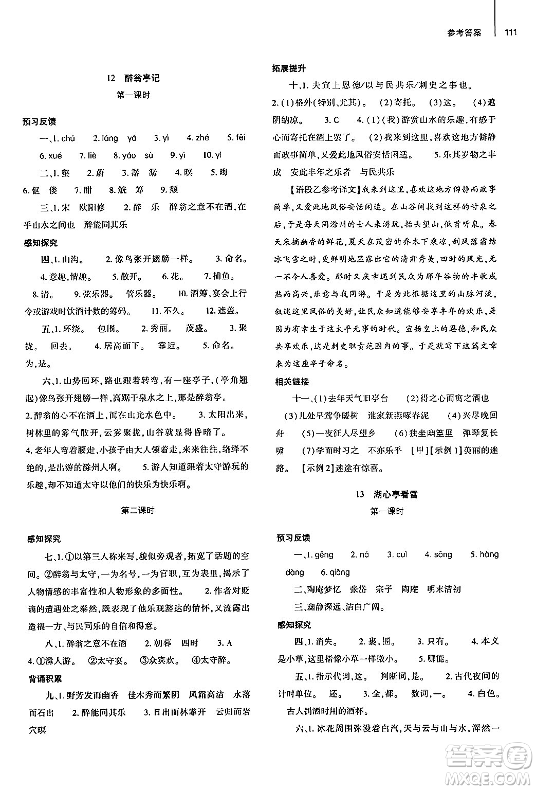 大象出版社2024秋初中同步練習(xí)冊(cè)九年級(jí)語(yǔ)文上冊(cè)人教版山東專版答案