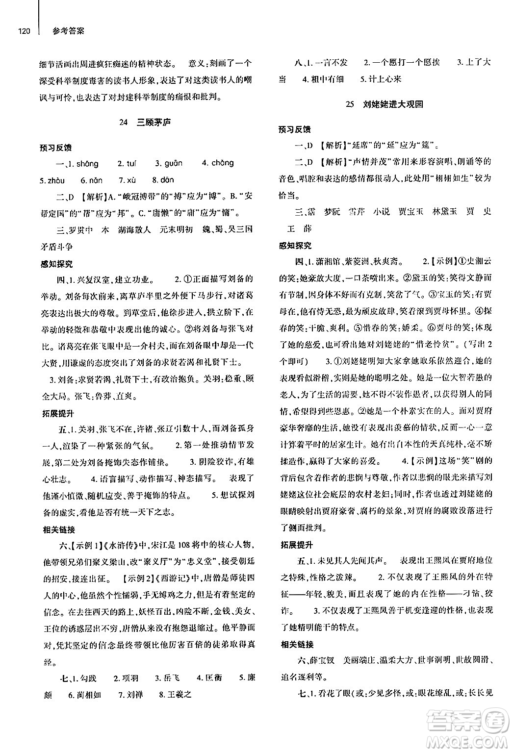 大象出版社2024秋初中同步練習(xí)冊(cè)九年級(jí)語(yǔ)文上冊(cè)人教版山東專版答案