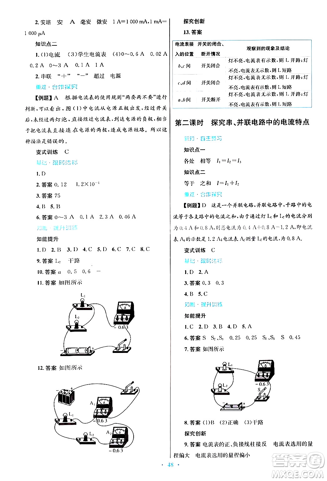知識出版社2025年秋初中同步測控優(yōu)化設(shè)計九年級物理全一冊滬科版答案