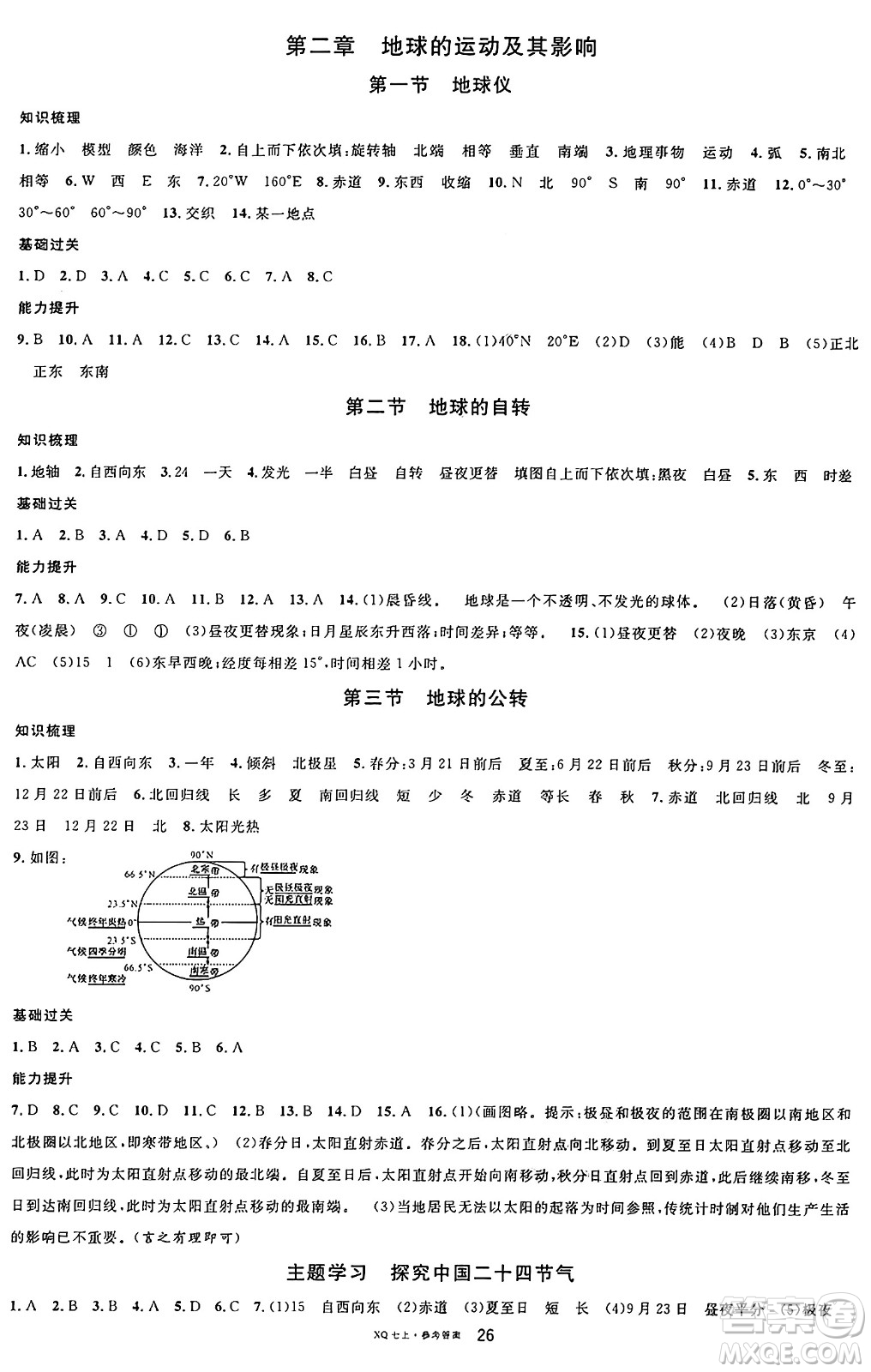安徽師范大學(xué)出版社2024年秋名校課堂七年級(jí)地理上冊(cè)商務(wù)星球版答案