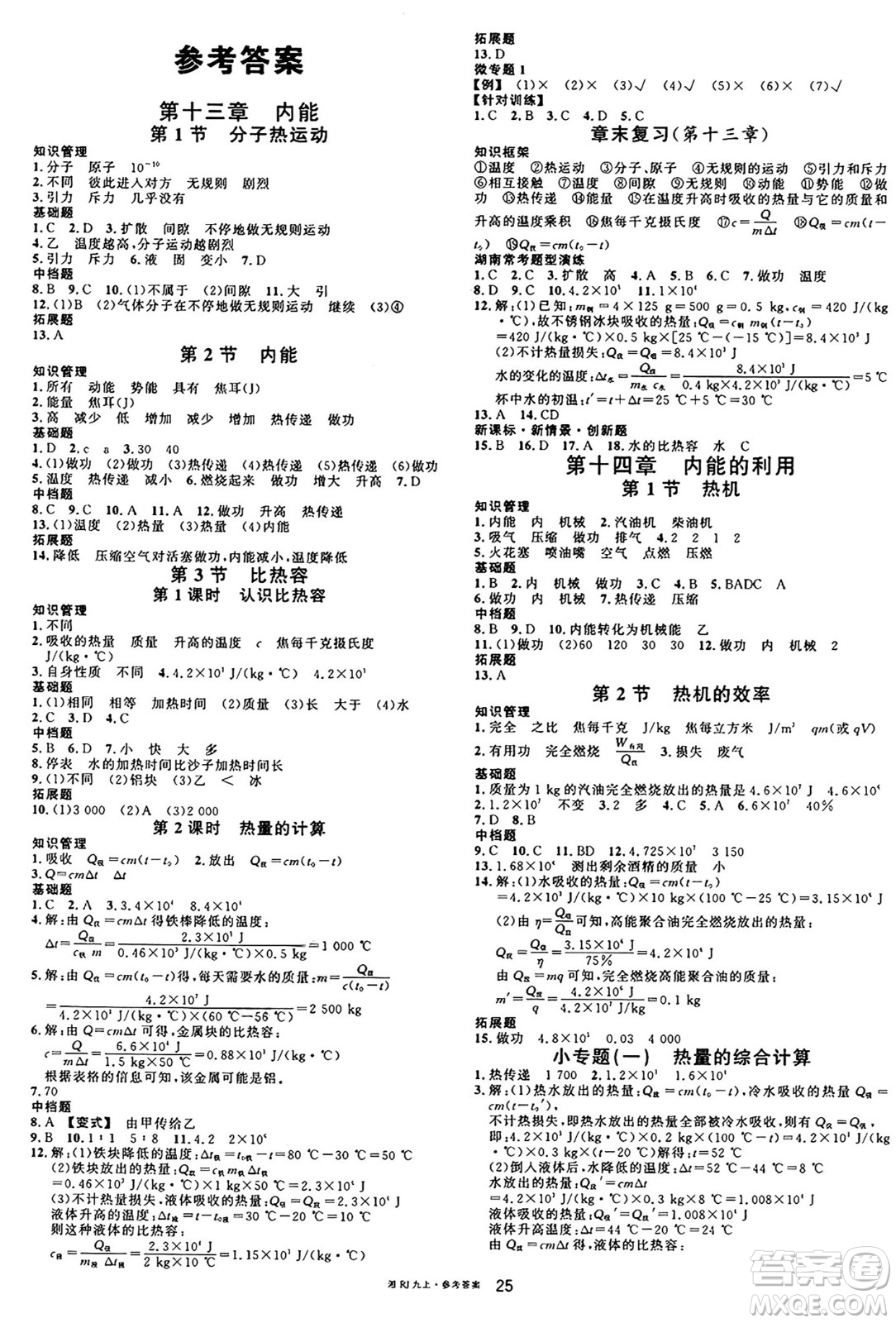廣東經(jīng)濟(jì)出版社2024年秋名校課堂九年級(jí)物理上冊(cè)人教版答案