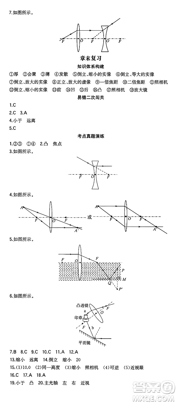 湖南教育出版社2024年秋一本同步訓(xùn)練八年級(jí)物理上冊(cè)人教版安徽專版答案