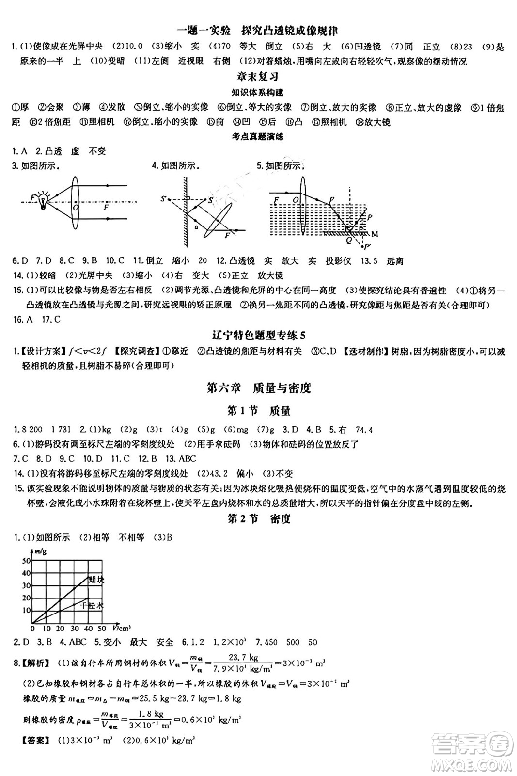 湖南教育出版社2024年秋一本同步訓(xùn)練八年級(jí)物理上冊(cè)人教版遼寧專版答案